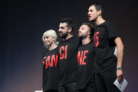 Ensayo previo de la gala inaugural de la XXV edición de Fancine de la Universidad de Málaga. Teatro Cervantes. Noviembre de 2015