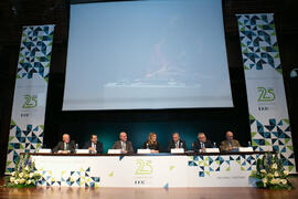 Mesa presidencial. Acto del 25 Aniversario del Parque Tecnológico de Andalucía. Palacio de Ferias y Congresos de Málaga. Noviembre de 2017