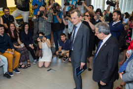 Visita del ministro Pedro Duque al edificio The Green Ray. Campus de Teatinos. Junio de 2018
