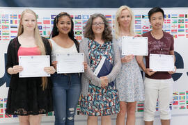 Graduación del alumnado del CIE de la Universidad de Málaga. Centro Internacional de Español. Junio de 2015