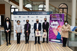 Inauguración del Día Internacional Contra la Violencia Machista. Edificio del Rectorado de la Universidad de Málaga. Noviembre de 2020
