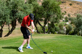 Jugador de la Universidad de Stirling. Campeonato Europeo de Golf Universitario. Antequera. Junio de 2019