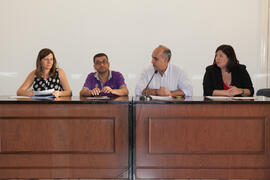 Mesa presidencial. Graduación del alumnado del CIE de la Universidad de Málaga. Centro Internacional de Español. Septiembre de 2015