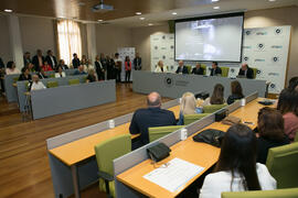 Acto de la Fundación Lágrimas y Favores. Entrega de los Premios de Investigación de la Cátedra de Estudios Cofrades. Rectorado. Abril de 2019