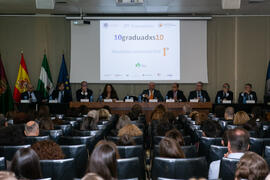 Mesa presidencial. III Encuentro "10Graduadxs10". Facultad de Ciencias Económicas y Empresariales. Noviembre de 2019