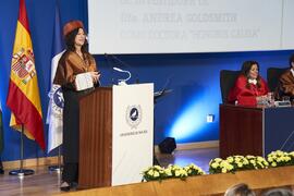 Discurso de investidura de Andrea Goldsmith como doctora "Honoris Causa" por la Escuela Técnica Superior de Ingeniería de Telecomunicación de la Universidad de Málaga. Paraninfo. Octubre de 2024