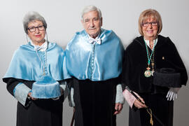 Retratos de D. Antonio Bonet Correa en la Investidura como Doctor "Honoris Causa" por la Universidad de Málaga. Rectorado. Febrero de 2014