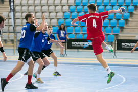 Partido Universidad de Frankfurt - Universidad de Split. Categoría masculina. Campeonato Europeo Universitario de Balonmano. Antequera. Julio de 2017