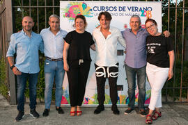 Foto de grupo previa al concierto de Dorantes. Cursos de Verano de la Universidad de Málaga. Ronda. Julio de 2018