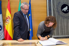 Toma de Posesión de Lourdes Rey Peña como nueva profesora titular del Departamento de Personalidad, Evaluación y Tratamiento Psicológico de la Universidad de Málaga. Edificio del Rectorado. Febrero de 2018