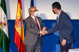 Toma de posesión de Rafael Marcos Luque Baena como nuevo profesor titular del Área de Lenguajes y Sistemas Informáticos de la Universidad de Málaga. Paraninfo. Diciembre de 2021