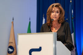 Rosa María Ríos Sánchez. Apertura del Curso Académico 2021/2022 de la Universidad de Málaga. Escuela Técnica Superior de Ingeniería Informática y Telecomunicaciones. Septiembre de 2021