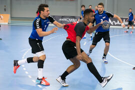 Partido Universidad de Montpellier - Universidad de Frankfurt. Categoría masculina. Campeonato Europeo Universitario de Balonmano. Antequera. Julio de 2017
