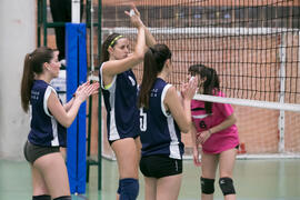 Partido femenino Universidad de Málaga - Universidad de A Coruña. Campeonato de España Universitario de Voleibol. Complejo Polideportivo Universitario. Abril de 2018