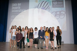 Homenaje a los voluntarios deportivos de la Universidad de Málaga. Gala del Deporte Universitario 2018. Escuela Técnica Superior de Ingeniería de Telecomunicaciones. Junio de 2018