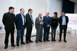 Entrega del premio CIMA 2017 a Francisco Contreras, "Súper Paco". Inauguración del 7º Congreso Internacional de Actividad Física Deportiva para Mayores. Escuela Técnica Superior de Ingeniería de Telecomunicaciones y de Informática. Noviembre de 2017