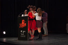 Ensayos para la Gala Inaugural de la XXIV edición de Fancine de la Universidad de Málaga. Teatro Cervantes. Noviembre de 2014