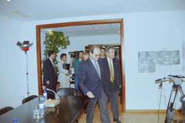 Presentación de los planos de la ampliación del Campus de Teatinos. Julio de 1996. Málaga.