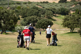 Jugadoras en el campo. Campeonato Europeo de Golf Universitario. Antequera. Junio de 2019