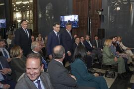 Llegada de autoridades. Toma de posesión de D. Teodomiro López Navarrete como Rector de la Universidad de Málaga. Palacio de San Telmo, Sevilla. Febrero de 2024