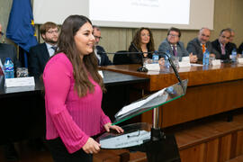 Intervención de una alumna. III Encuentro "10Graduadxs10". Facultad de Ciencias Económicas y Empresariales. Noviembre de 2019