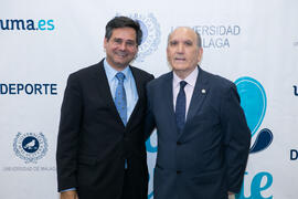 Retrato de autoridades previo a la Gala del Deporte Universitario 2018. Escuela Técnica Superior de Ingeniería de Telecomunicaciones. Junio de 2018