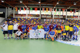Jugadores de Brasil y Bielorrusia. Partido Brasil contra Bielorrusia. 14º Campeonato del Mundo Universitario de Fútbol Sala 2014 (FUTSAL). Antequera. Julio de 2014