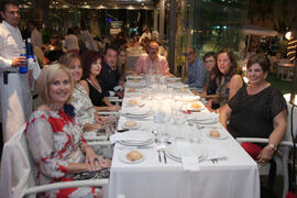 Cena Homenaje a profesores y PAS jubilados de la Facultad de Económicas. Restaurante El Palmeral. Septiembre de 2015