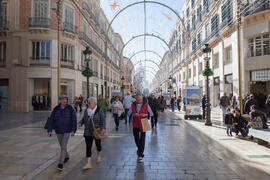 Exposición "La Universidad de Málaga del Siglo XXI". Calle Larios. Enero de 2017