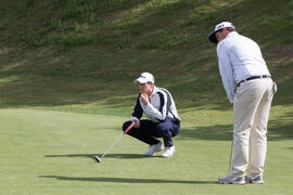 Jugadores en un partido. Campeonato de España Universitario de Golf. Antequera. Abril de 2017