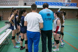 Partido femenino Universidad de Málaga - Universidad de A Coruña. Campeonato de España Universitario de Voleibol. Complejo Polideportivo Universitario. Abril de 2018