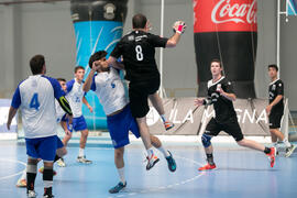 Partido Universidad de Barcelona - Universidad de Basilea. Categoría masculina. Campeonato Europeo Universitario de Balonmano. Antequera. Julio de 2017