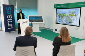 Intervención de Carlos Rosa. Inauguración de la exposición itinerante sobre el plan "Vive tu ciudad". Escuela Técnica Superior de Arquitectura de la Universidad de Málaga. Octubre de 2021