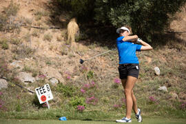 Jugadora de la Universidad CEU San Pablo. Campeonato Europeo de Golf Universitario. Antequera. Junio de 2019