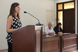 Intervención de Purificación Zayas. Graduación del alumnado del CIE de la Universidad de Málaga. Centro Internacional de Español. Septiembre de 2015