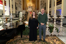 Berna Perles y Carlos Javier López Armada en la Casa Hermandad de la Archicofradía del Paso y la Esperanza. Málaga. Marzo de 2021