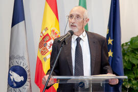 Toma de posesión de Antonio Morales como Presidente del Consejo Social de la Universidad de Málaga. Abril de 2014