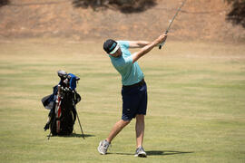 Jugada en el Campeonato Europeo de Golf Universitario. Antequera. Junio de 2019