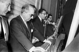 Manifestación  por la concesión a Málaga de la Facultad de  Ciencias Políticas, Económicas y Comerciales. Mayo de 1963