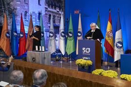 Discurso de José Ángel Narváez. Imposición de la Medalla de Oro de la Universidad de Málaga a Junta de Andalucía, Diputación Provincial de Málaga y Ayuntamiento de la capital. Paraninfo. Noviembre de 2023