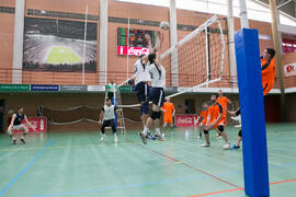 Partido masculino Universidad de Málaga - Universidad de Vigo. Campeonato de España Universitario de Voleibol. Complejo Polideportivo Universitario. Abril de 2018