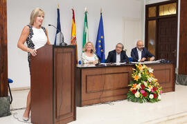 Katia Westerdahl en la graduación de alumnos del CIE-UMA el Día del Español. Centro Internacional de Español de la Universidad de Málaga. Junio de 2016