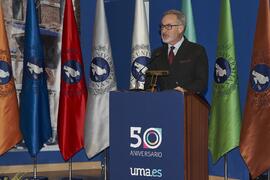 Miguel Porras Fernández. Toma de posesión de nuevos catedráticos y profesores titulares de la Universidad de Málaga. Paraninfo. Noviembre de 2023