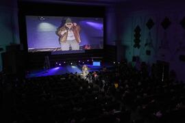 Actuación de Esty Quesada. Gala de de inauguración de la 33ª edición de Fancine de la Universidad de Málaga. Cine Albéniz. Noviembre de 2023