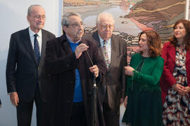 José Ángel Narváez en la inauguración de la exposición "Paisajes Andaluces", de Eugenio Chicano. Museo del Patrimonio Municipal. Diciembre de 2016