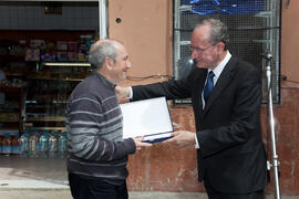 Inauguración de la plazuela "Jesús Castellanos" en el centro histórico de Málaga. Marzo de 2013