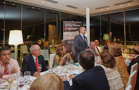 Intervención de Eugenio Luque. Cena homenaje al profesorado y PAS jubilado de la Facultad de Económicas. Hotel AC Málaga Palacio. Septiembre de 2014