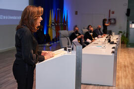 Intervención de Rosa María Ríos. Apertura del Curso Académico 2021/2022 de la Universidad de Málaga. Escuela Técnica Superior de Ingeniería Informática y Telecomunicaciones. Septiembre de 2021