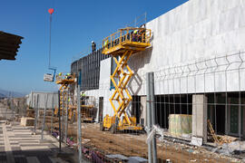Obras del nuevo Pabellón de Gobierno. Campus de Teatinos. Diciembre de 2020