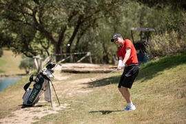 Jugador de la Universidad de Stirling. Campeonato Europeo de Golf Universitario. Antequera. Junio de 2019